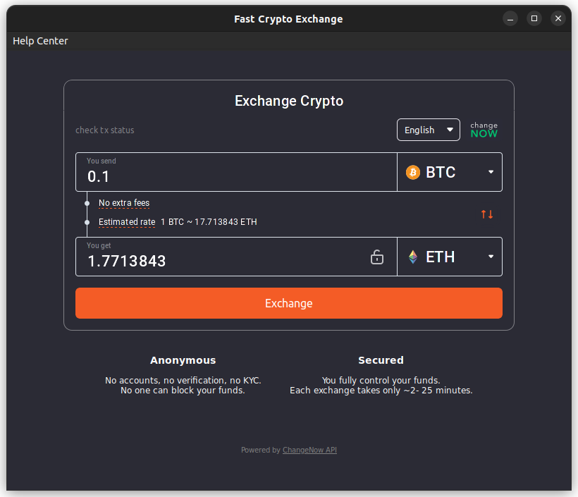 Fast Crypto Exchange